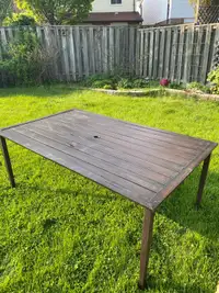 Metal outdoor dining table 