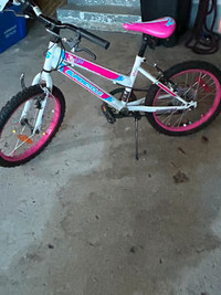 18” white and pink Supercycle bike.  $50