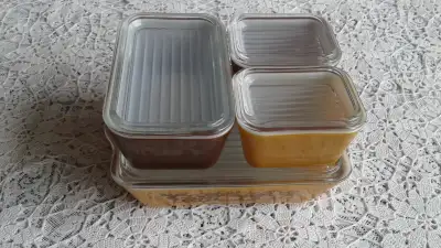 Vintage Pyrex Old Orchard 8 Piece Refrigerator Dish Set, View more