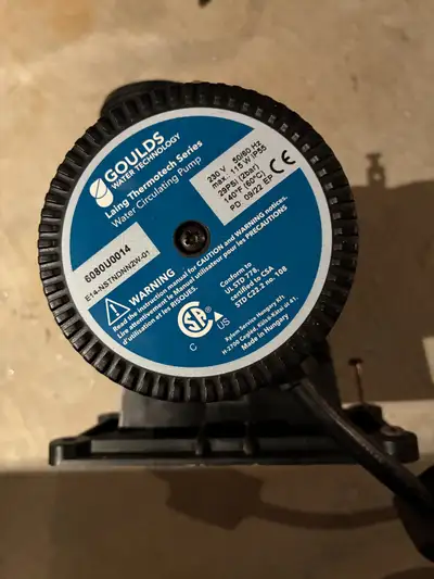 Recirculating hot tub pump 2.5" fittings Goulds pump 230V 29 psi