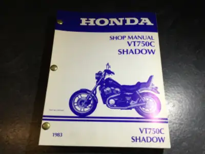 1983 Honda VT750C Shadow Motorcycle Factory Service Shop Manual, View more