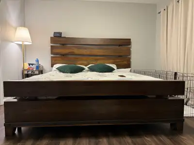King Size Bed Frame – Rustic Wood | Must Go, View more