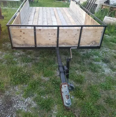 Large heavy duty trailer 6500 lb axle sandblasted painted Have new wiring and lights not installed y...
