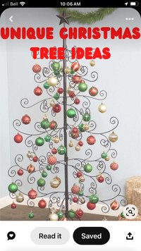 Black metal Christmas tree