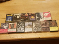 Lot of 13 70s,80, and 90s rock music tape cassettes  work good