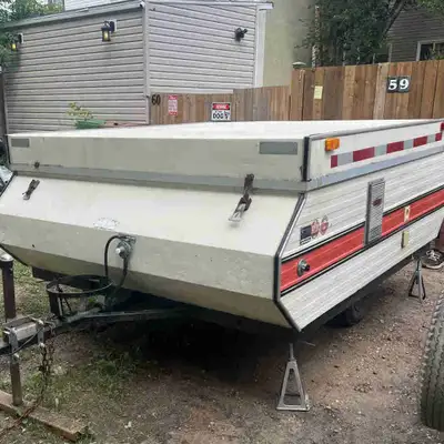 Oldie but goodie. Solid structural unit, water proof, canvas, zippers, floor is all in good shape. K...