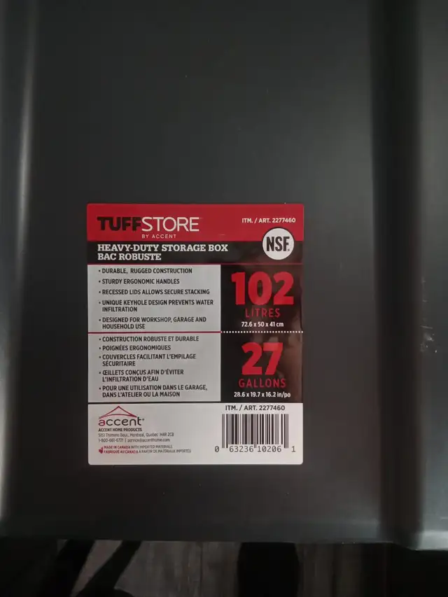 Heavy Duty Storage Box - Black with Red Lid62863270081409123