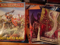 WARHAMMER 2ND Edition Rules Book -3 BOOKS + BOX - MISSING INSERT