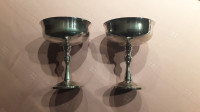 Silver plate wine desert cup goblets