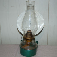 P&A Oil Lamp Lantern PATENT 1897 Antique Camp Wall Bracket