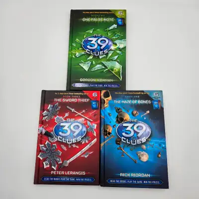 The 39 Clues Series Books #1-#3 Hardcover No Cards The Maze Of Bones 2008 2009 Read You Have Great T...