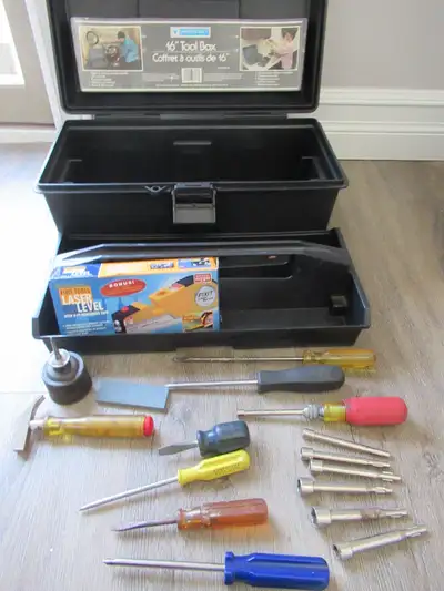 16” Mastercraft Toolbox, Assorted Tools, NEW Lazer SEE DESCRIP, View more