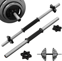 Solid Steel Weight Dumbbell Rods, One and Two Inch Barbells