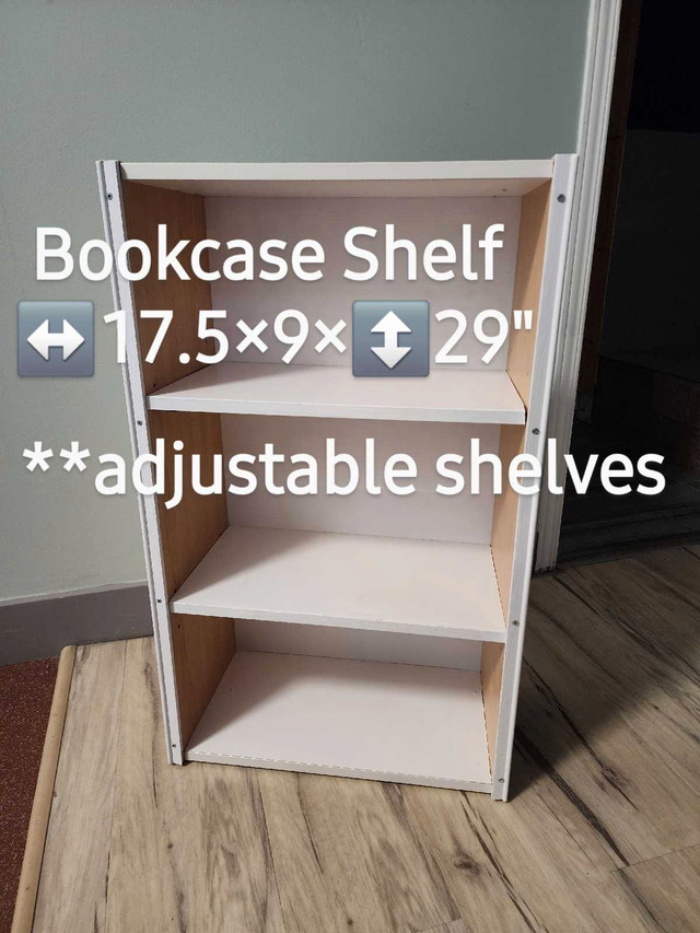Adjustable shelves bookshelf ↔️17.5"×9"×↕️29" in Bookcases & Shelving Units in Kitchener / Waterloo