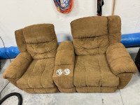 Comfy Brown Reclining Couch 