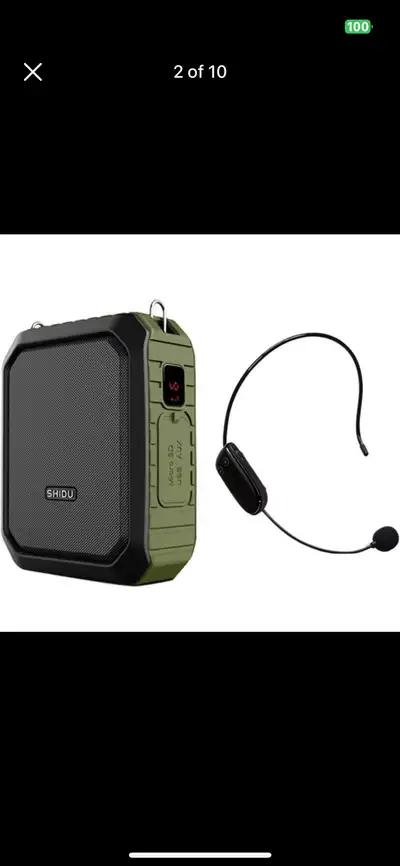 Brand new in box Wireless Voice Amplifier Bluetooth Teacher Microphone 18W Waterproof Portable Voice...