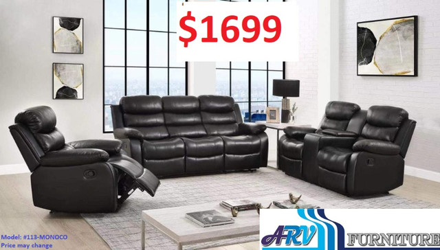 MODERN RECLINER SOFA LOVE SEAT CHAIR LIVING ARV FURNITURE in Couches & Futons in Mississauga / Peel Region