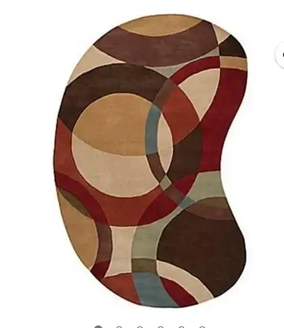 8x10 kidney shaped rug , View more