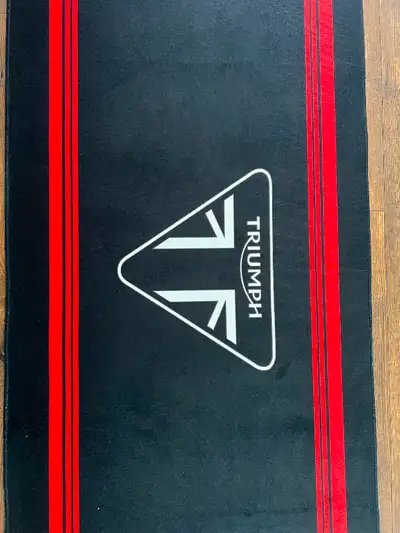 NEW Triumph motorcycle Carpets display mat great for garage man cave race track paddock pits great f...