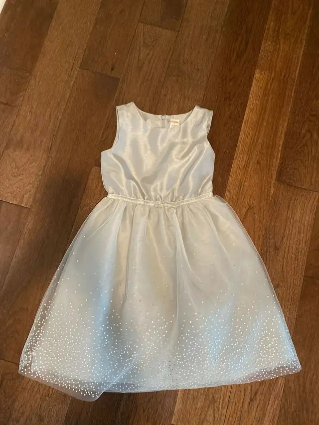 Girls Gymboree Silver dress size 8