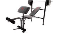 Marcy Standard Weight Bench Vinyl-Coated Weight Set 
