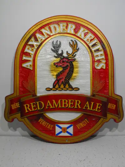 Mancave Collectibles - Very nice, Alexander Keith's Red Amber Ale beer sign. The perfect addition to...