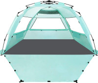 NEW Mint Green WhiteFang Deluxe XL Pop Up Beach Tent Sun Shade S