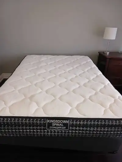 FREE double mattress and  boxspring with metal frame, View more