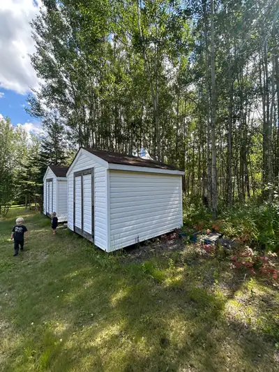 This was going to be turned into a Sauna but I moved and I do not need it anymore. Decent sized shed...