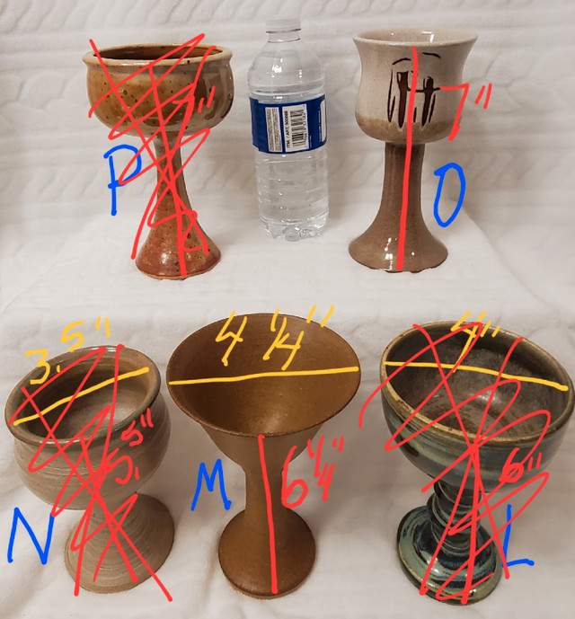 Beautiful Pottery and/or Stone Glasses, $5 each glass in Other in Ottawa - Image 3
