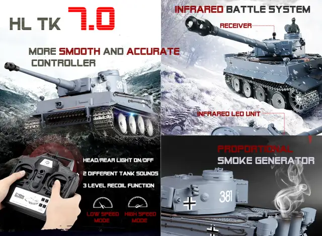1/16 2.4G RC Henglong Smoke & Sound China 99A MBT Tank 3899A NEW in Hobbies & Crafts in City of Toronto - Image 9