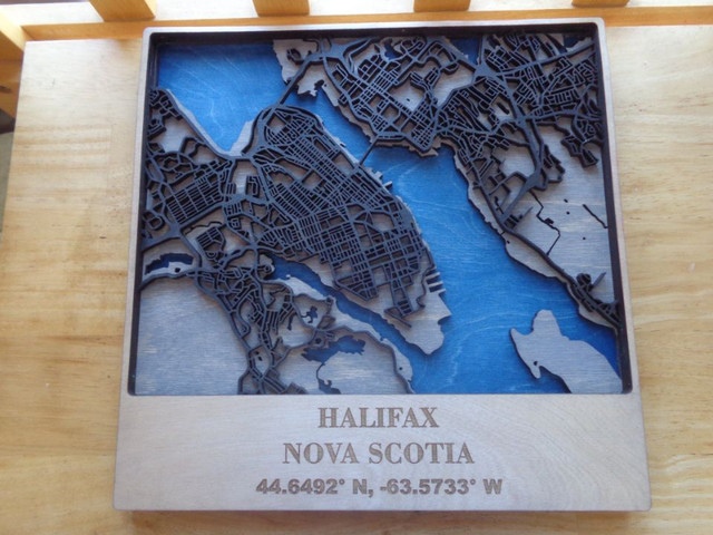 Halifax Street Map-3D 4 layers-Laser Cut in Home Décor & Accents in City of Halifax - Image 2