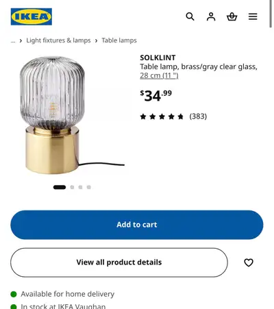 Table Lamp IKEA Solklint, View more