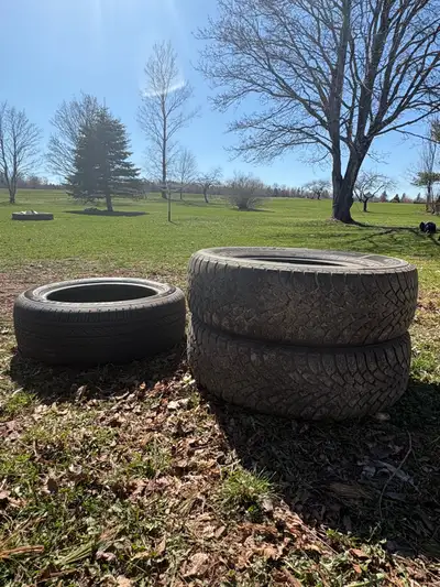 Three replacement tires for sale Two tires are older Goodyear Nordic Winter tires but still with lot...