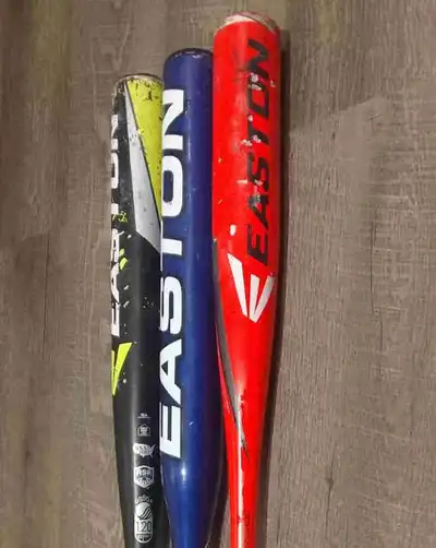 3 Easton baseball bats, View more