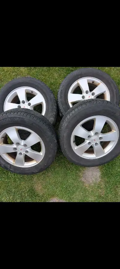 These are Bridgestone Weather Peak Tires used for only one season as car died! The size is 225 60 R1...
