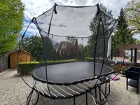 Springfree Trampoline Large Oval 8x13 feet+stair+hoop+cover $700