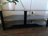 Black glass TV stand for sale