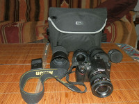 Nikon D40 camera with accessories