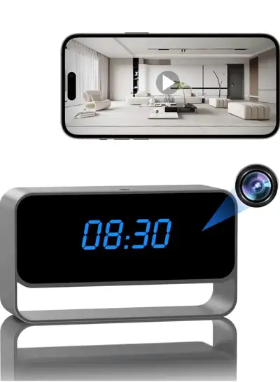 HiSpyCam Hidden Camera Clock, FHD 1080P Spy Camera, WiFi Wireless Nanny Cam for Home Indoor Security...