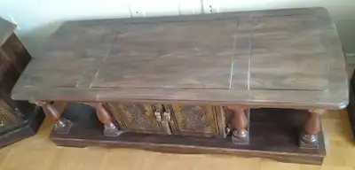 Coffee Table and 2 Hexagonal Side Cabinets, View more