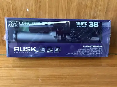 Rusk Heat Freak 38 mm ceramic barrel curling iron. $50