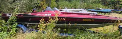 Boat is not worth repairing for me. Has a hole in the cap from vandals who stole controls and engine...