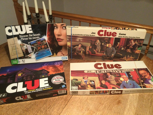 CLUE jeux Game An 1972 - 1986--2002- 2008-2010-2011 vintage dans Jouets et jeux  à Laval/Rive Nord