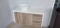 MDF Wall Mount Vanity With Top Mount Sink On Sale!!