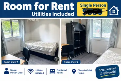 Near Niagara college, private washroom available utilities included