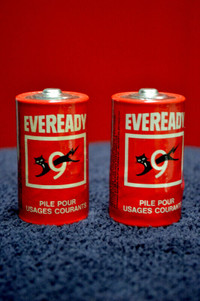 Vintage Antique Battery Eveready D Size 1960s -70s