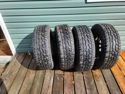 R16 winter tires and rims for sale. they fit a Ford ecosport suv. good condition. sensors are includ...