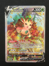 Leafon V Alt Art Pokemon Card