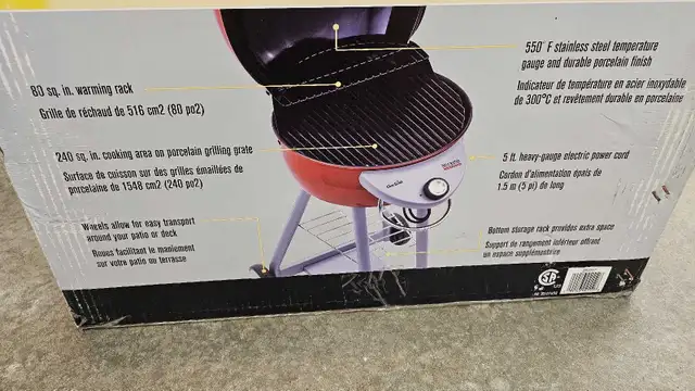 Char-Broil TRU-Infrared Patio Bistro Electric Grill, Red in BBQs & Outdoor Cooking in Calgary - Image 2